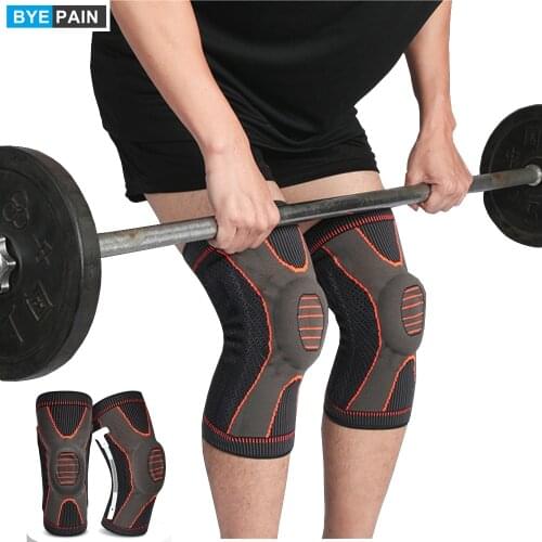 Knee Brace Support Compression Sleeve with Side Stabilizers Silicone Patella Gel Pad for Meniscus Tear,Arthritis,Jogging,Sports