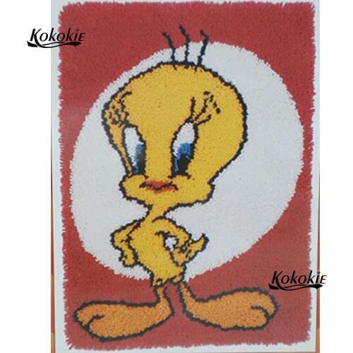 3d tapijt foamiran for needleworksets knooppakket crochet tapis Crocheting DIY latch hook rug duck pattern printed vloerklee