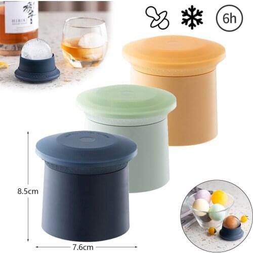 Ice Ball Mold Whiskey Ice Tray Silicone Ice Maker Household Round Ice Box with Lid Freezing Bar Tool Kitchen Accessories
