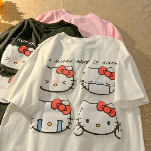Женские футболки с принтом Hello Kitty China At AliExpress