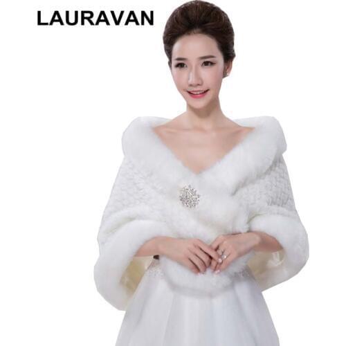 Свадебные меховые накидки LAURAVAN China At AliExpress