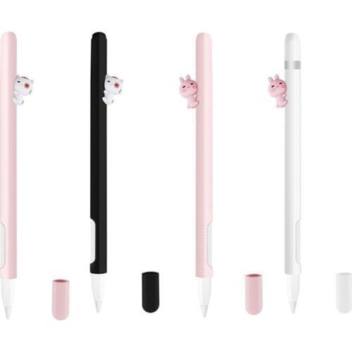 Cute Cat Silicone Protective Case Pouch Cap Holder Nib Cover For Apple Pencil 2