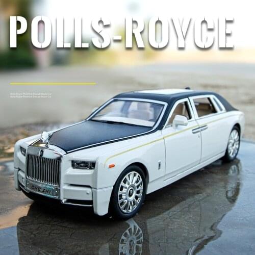 1:24 Rolls Royce Phantom Alloy Car Model Sound And Light Pull Back Diecasts & Toy Vehicles Children Boys Toys Car Birthday Gift
