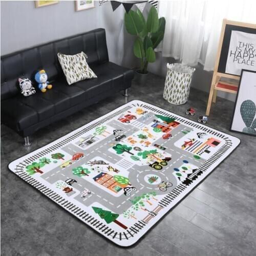 Cartoon Baby Crawling Mat Living Room Bedroom Decoration Mat Yoga Picnic Climbing Mat Carpet Parent-Child Interactive Toy Mat