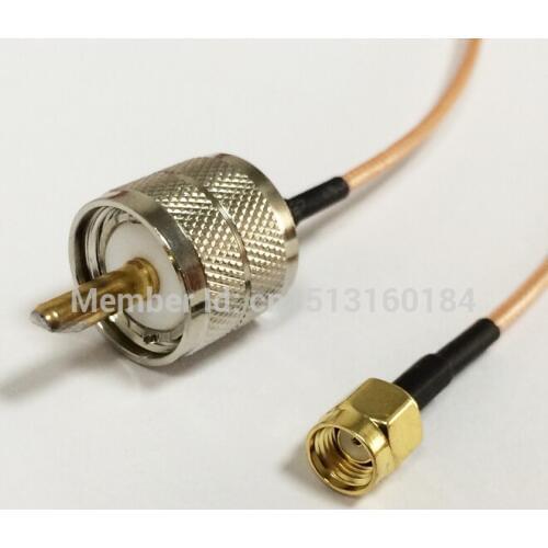 New Modem Coaxial Cable RP-SMA Male Plug To UHF Male Plug Connector RG316 Cable 15CM 6inch Adapter RF Pigtail