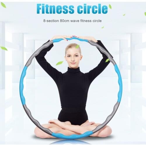 Sports Hoop 8 Section Fitness Circle Exercise Slimming Thin Waist Hoop for Adult Women Home Gym Workout Equipment