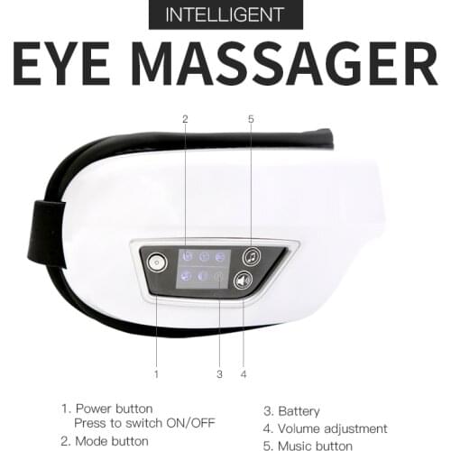 Rechargeable Eye Massager Heating Eye Fatigue Relieve Air PressureElectricVibration Health Care Tools Bluetooth Music Eye Relax