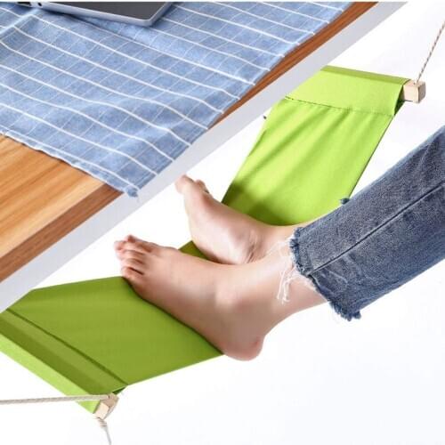 Foot Hammock Under Desk Footrest | Adjustable Office Foot Rest Under Desk Hammock | Portable Desk Feet Hammock Black