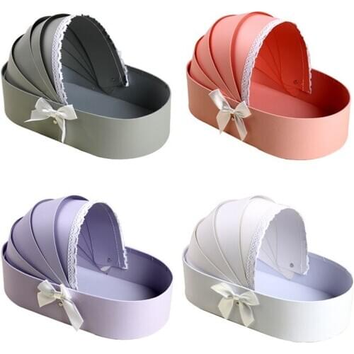 Cradle Flower Box Rose Flower Arrangement Basket Gift Boxes Romantic Floral Flower Packing Boxes Wedding Home Decor