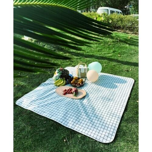 5 Size portable Outdoor Beach Picnic Folding Camping Mat Waterproof Sleeping Camping Pad Mat Moistureproof Plaid Blanket