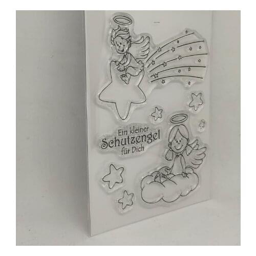 German angel stamp Clear Stamp for Scrapbooking Transparent Silicone Rubber DIY Photo Album Decor 0311