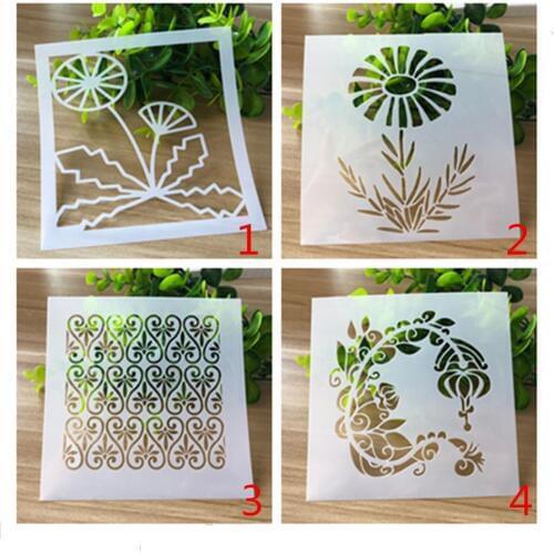 Embossed Flower Stencils painting and decoration Scrapbooking Photo Album Decorative Embossing wall Stencil Journal Stencils