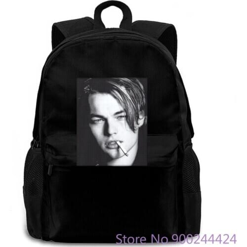 Leonardo Dicaprio Idol Hollywood Actor Titanic Wo Black M L women men backpack laptop travel school adult student