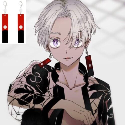 Tokyo Revengers Izana Kurokawa Earrings Acrylic Anime Cosplay Props Hanafuda Drop Earrings for Women Fashion Jewelry Accessories