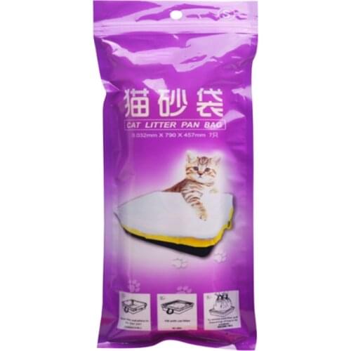 Modern and Pet Supplies 7 Pcs/lot Cat Litter Box Liners Durable Thickening Drawstring Cat Litter Bags Automatic Closing