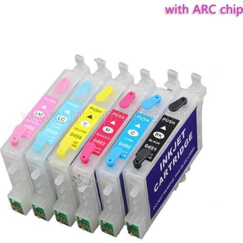 T0481 - T0486 refillable ink cartridge for epson RX500/RX600/R300/R300M/R220/R200/R340/RX620/R320/R340/RX640 printer