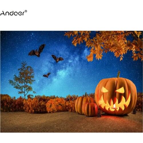 Halloween Theme Photography Background Portrait Photography Backdrops with Pumpkin Pattern Photo Studio Props for Portrait Photo