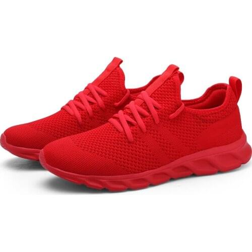 Trendy White Shoes Three-color Red White and Black Series Mens Sportsl Shoes Guaranteed Comfort Natural Walking Sneakers Men