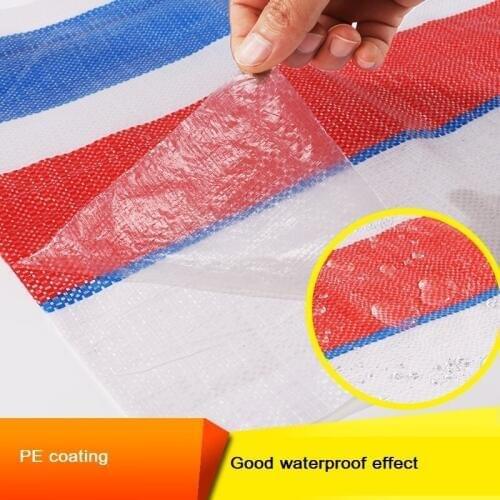 Outdoor Shade Sails striped cloth tricolor waterproof sunscreen thickened rainproof cloth sunshade dustproof plastic canopy