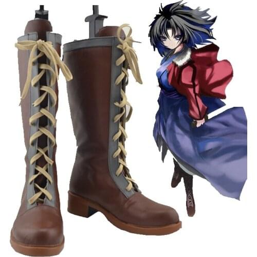 Unisex Anime Cos Kara no Kyoukai Ryougi Shiki Cosplay Costumes Boots Shoes Halloween Christmas Party Custom Made Size