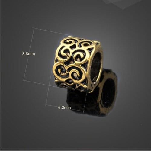 High quality 10 PCS/Lot 6.2mm*8.8mm gold platd Cloud patterns vintage beads for bracelets