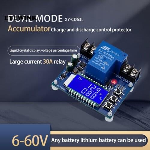 XY-CD63L 30A battery charging control module full power off DC voltage protection under voltage power loss protector