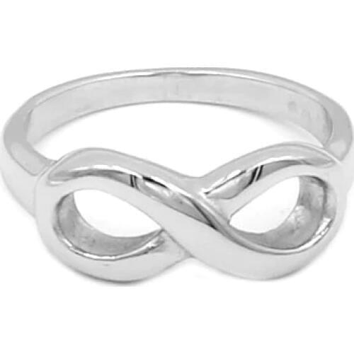 Endless Love Symbol Ring Stainless Steel Silver Color Infinity Biker Ring Fashion Eternity Women Ring Wedding Gift SWR0700