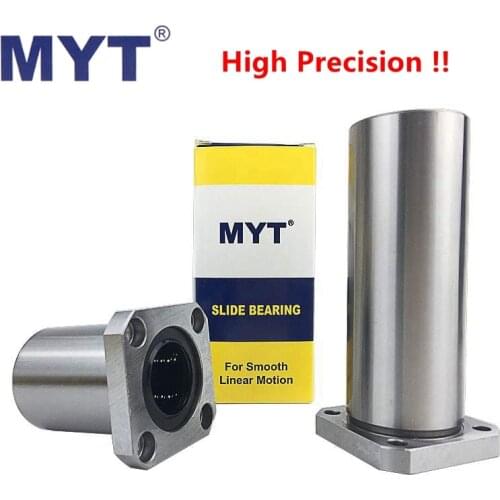 10pcs MYT flange linear bearing LMK6UU LMK8UU LMK10UU LMK12UU LMK16UU LMK20UU LMK12LUU 8mm 12mm linear rod CNC parts 3D printer