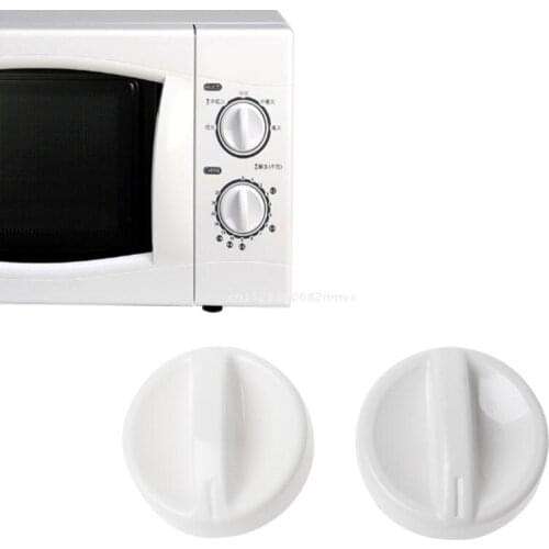 2Pcs Universal Microwave Oven Plastic Spool Rotary Knob Timer Control Switch New Dropship
