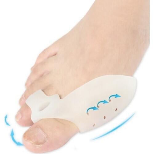 2Pcs Silicone Bunion Toes Corrector Orthotics Straightener Separator Ease Pain