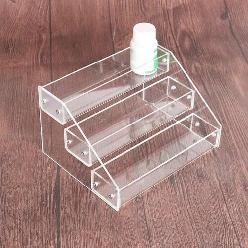 3Layers 16cm Acrylic Clear Nail Polish Storage Rack Makeup Cosmetic Acrylic Organizer Lipstick Jewelry Display Stand Holder