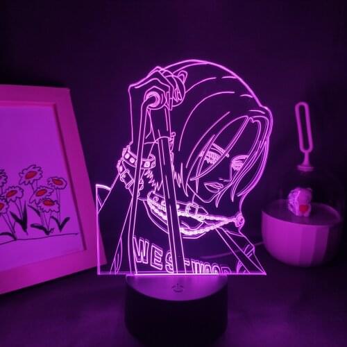 Manga 3D Lava Lamp NANA Anime Figure Oosaki Nana Cute Girl LED Neon Battery RGB Neon Touch USB Night Light Table Desk Decoration