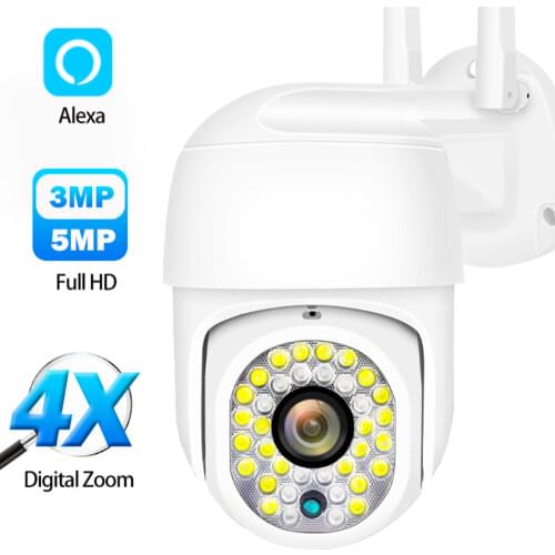 5MP IP Camera WiFi 3MP Mini Video Surveillance Camera 1080P CCTV Security Camera 4X Zoom Street Camera Alexa P2P H.265 Smart