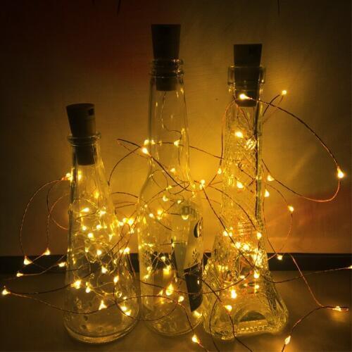 5Pcs 2M 20LED Creative DIY Wine Bottle Lamp LED String Night Light Novelty Lighting Holiday Lighting String RBG Led Bar Light