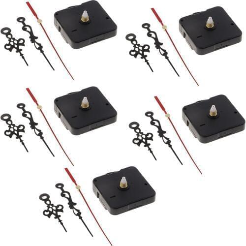 5 pieces Men’s Hobbies Supply Quartz High Torque Movement Mechanism Extra Long Pointed Hands 3 Flower Shaped Pointers