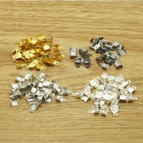 500Pcs/lot High Quality Ropes Cords Connectors Clasp Cord Crimp End Caps Buckle Tips for Necklace Bracelet ,DIY Jewelry Findings