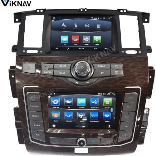 For Nissan Patrol Y62 2012-2020 Android car multimedia player auto stereo radio head unit 2din dual screen video player