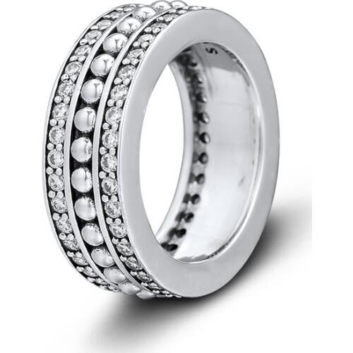 CKK Forever Signature Ring 925 Sterling Silver Clear CZ Wedding Original Rings for women Silver 925 anillos mujer Fine Jewelry