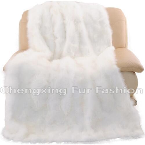 CX-D-125 2017 New Product Pachwork Real Fox Fur Blanket/Fur Throw/Fur Rug