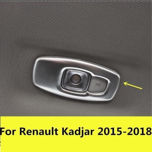 For Renault Kadjar 2015-2018 Car Sequin Car Styling Rear Reading Light Frame Cover Sequins Internal Sticker Accessories 2pcs
