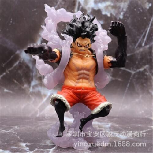 Anime One Piece Luffy Snake Man PVC 14CM Action Figure Monkey D Luffy Gear 4 Snake-Man Model Figurine Toy Collectible Doll