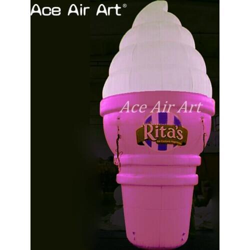 Giant advertising Inflatable ice cream cone Stage Decoration For Party, Graduation, Event