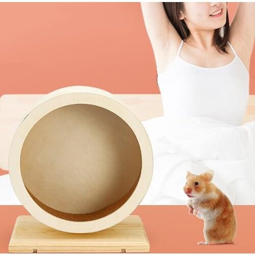 Pets Exercise Wheel Hamster Wooden Mute Running Spinner Wheel Toy For Rat Gerbil Mice Chinchillas Hamster