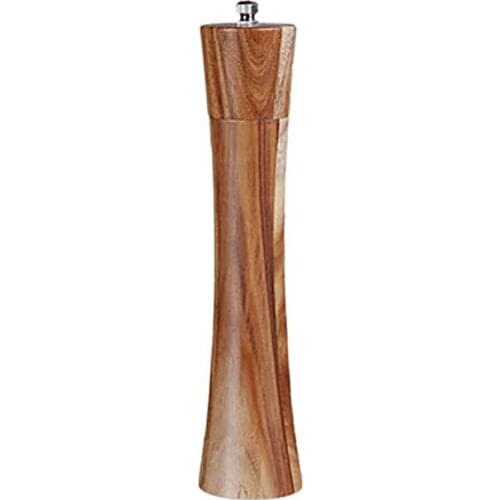 8Inch Acacia Wood Kitchen Pepper Spice Mill Grinder Handheld Seasoning Mills Grinder Ceramic Grinding Core BBQ Tools