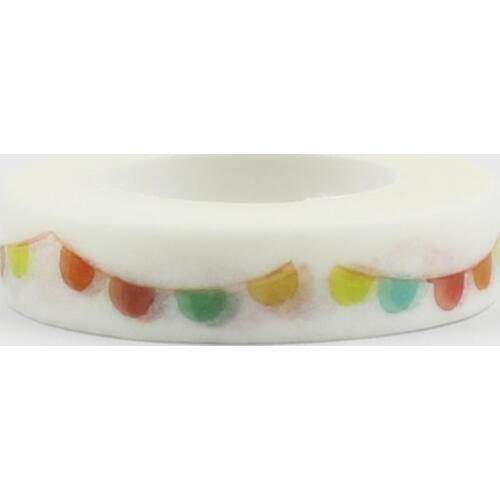 2pcs 1cm colour semi-circle Washi Tape adhesive tape DIY decoration Scrapbooking Sticker Label Masking Tape School Office Supply