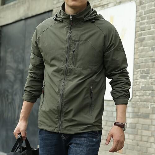 LINLING Men's Windbreakers