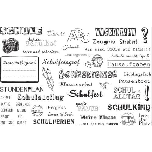 German text Transparent Clear Silicone Stamp Seal DIY Scrapbooking photo Album Decorative Clear Stamp A0710