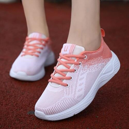2021 Spring summer new brand sports shoes women outdoor leisure travel shoes Korean mesh breathable student running white shoes