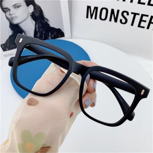 Rockjoy Transparent Eyeglasses Male Women Oversized Glasses Men Anti Reflection Square Spectacles for Reading Myopia Optical