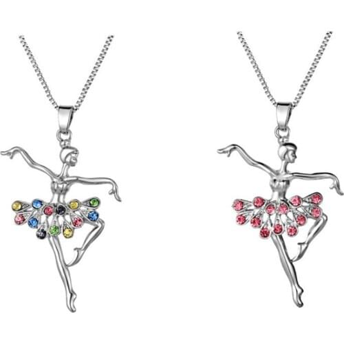 100pcs/lot / Silver Plated Dancing Ballerina Pendant